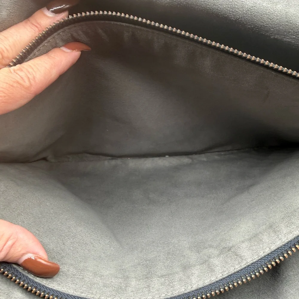 Coach blue leather messenger bag